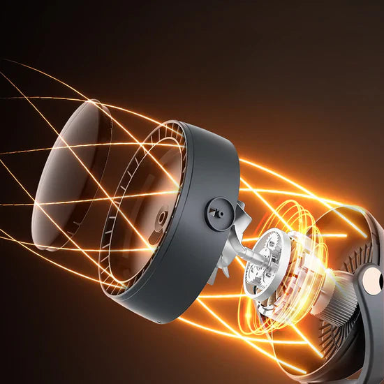 Portable bladeless fan with rechargeable battery and USB charging