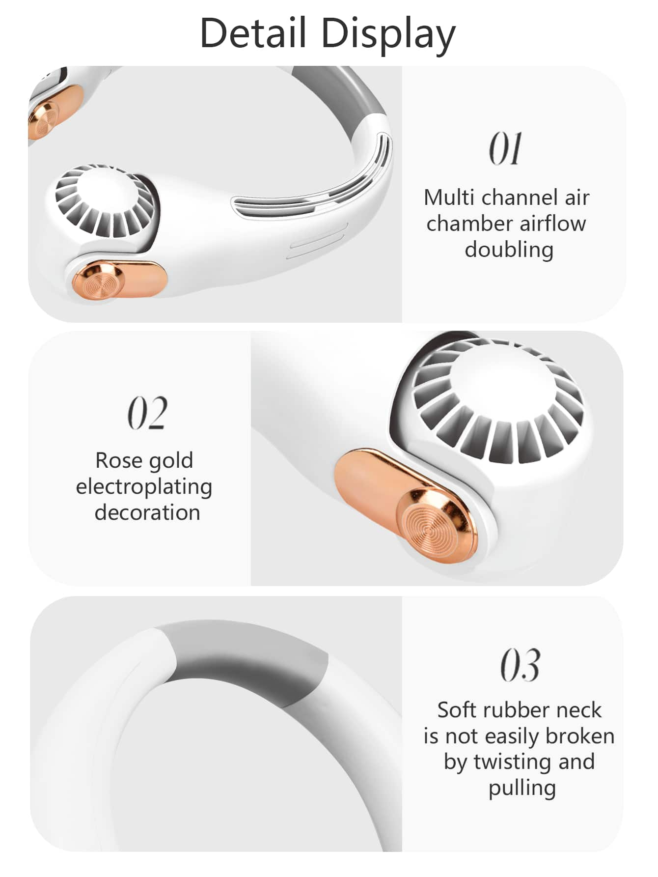 Newly Upgraded Rotatable Fan Head,Hands-Free Bladeless Fan