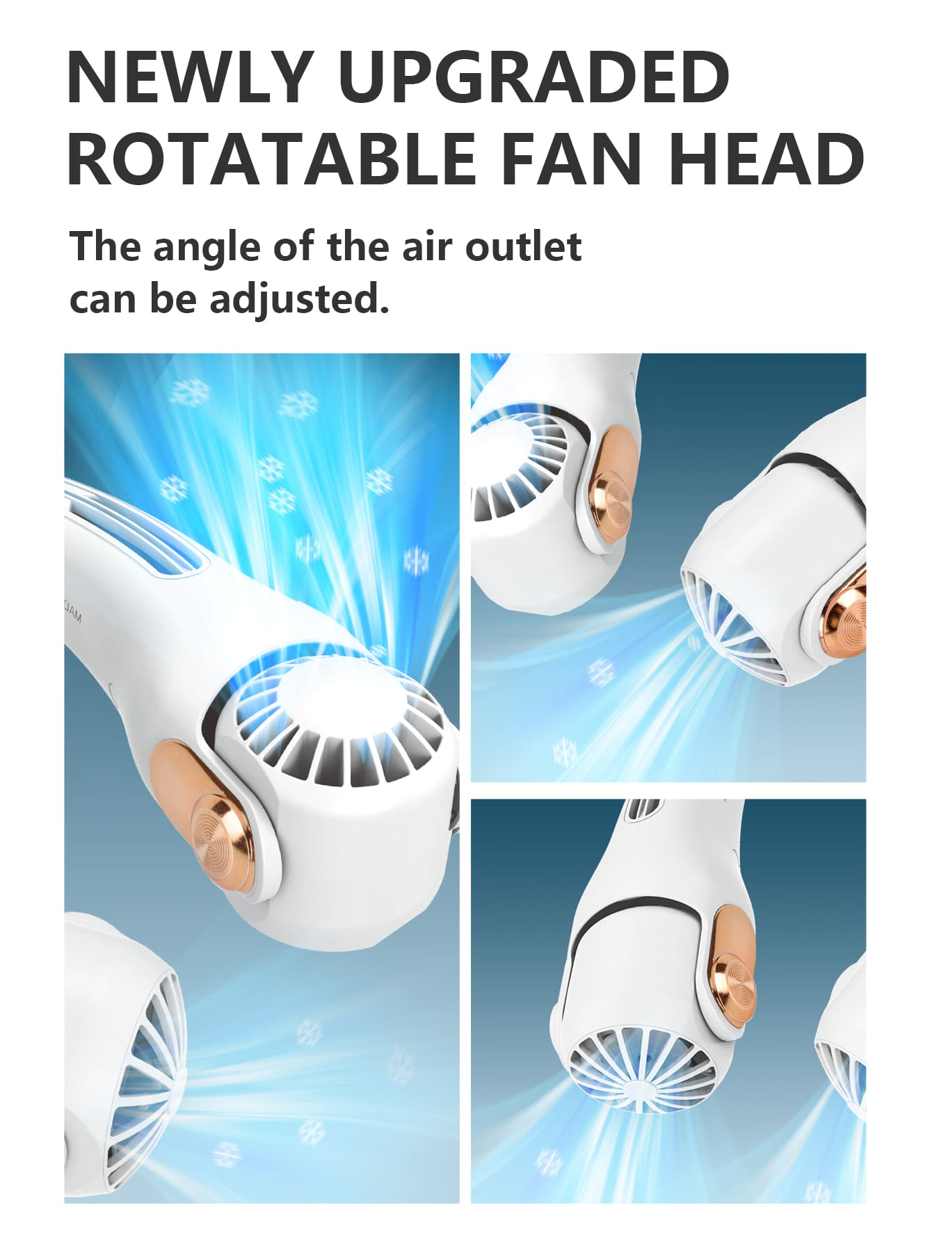Newly Upgraded Rotatable Fan Head,Hands-Free Bladeless Fan