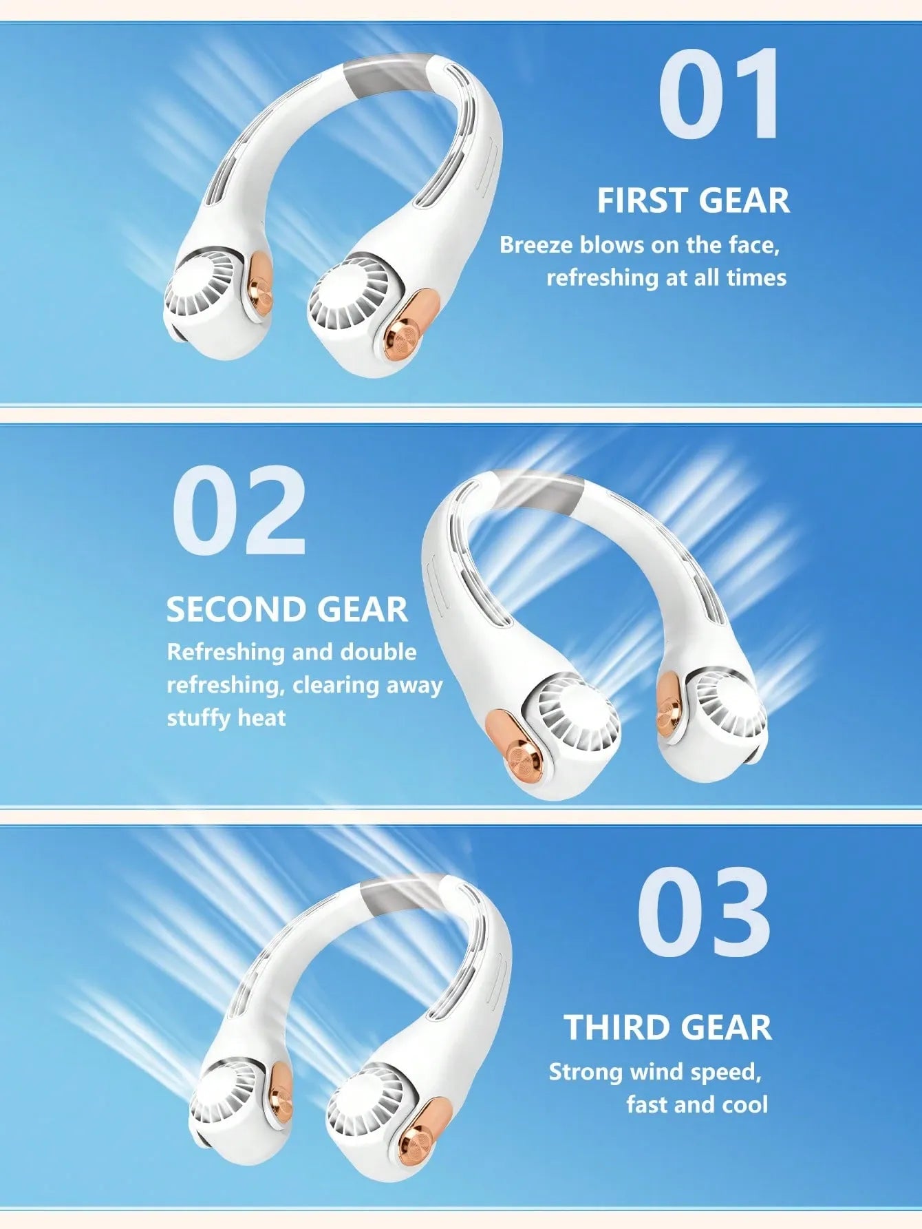 Newly Upgraded Rotatable Fan Head,Hands-Free Bladeless Fan