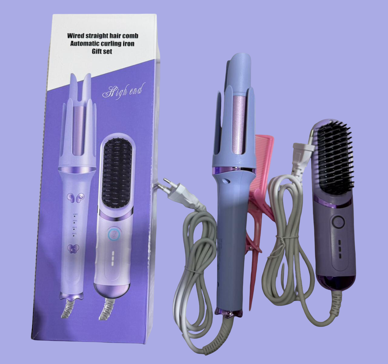 2 in 1 Wireless Hair Straightener and Automatic Curler