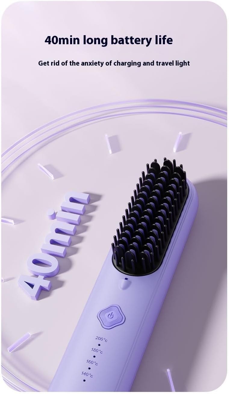 2 in 1 Wireless Hair Straightener and Automatic Curler