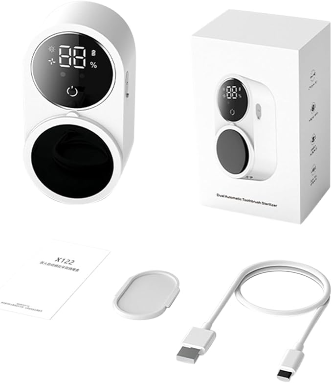 Rechargeable UV Toothbrush Sanitizer - Wall Mounted Holder