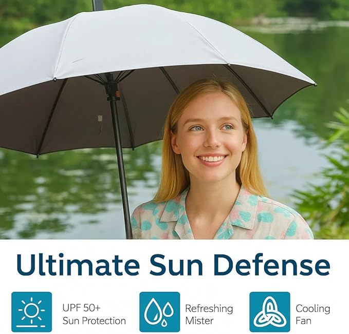 Parasol - Long Handle Umbrella with Fan