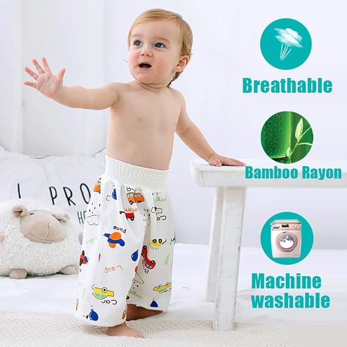 Diaper Skirts/Shorts for Potty Training- Waterproof Bed Clothes for Baby
