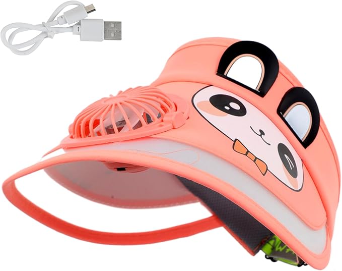 Kids' Summer Fan Cap - Sun Protection Girls' Stylish Sunshade Hat