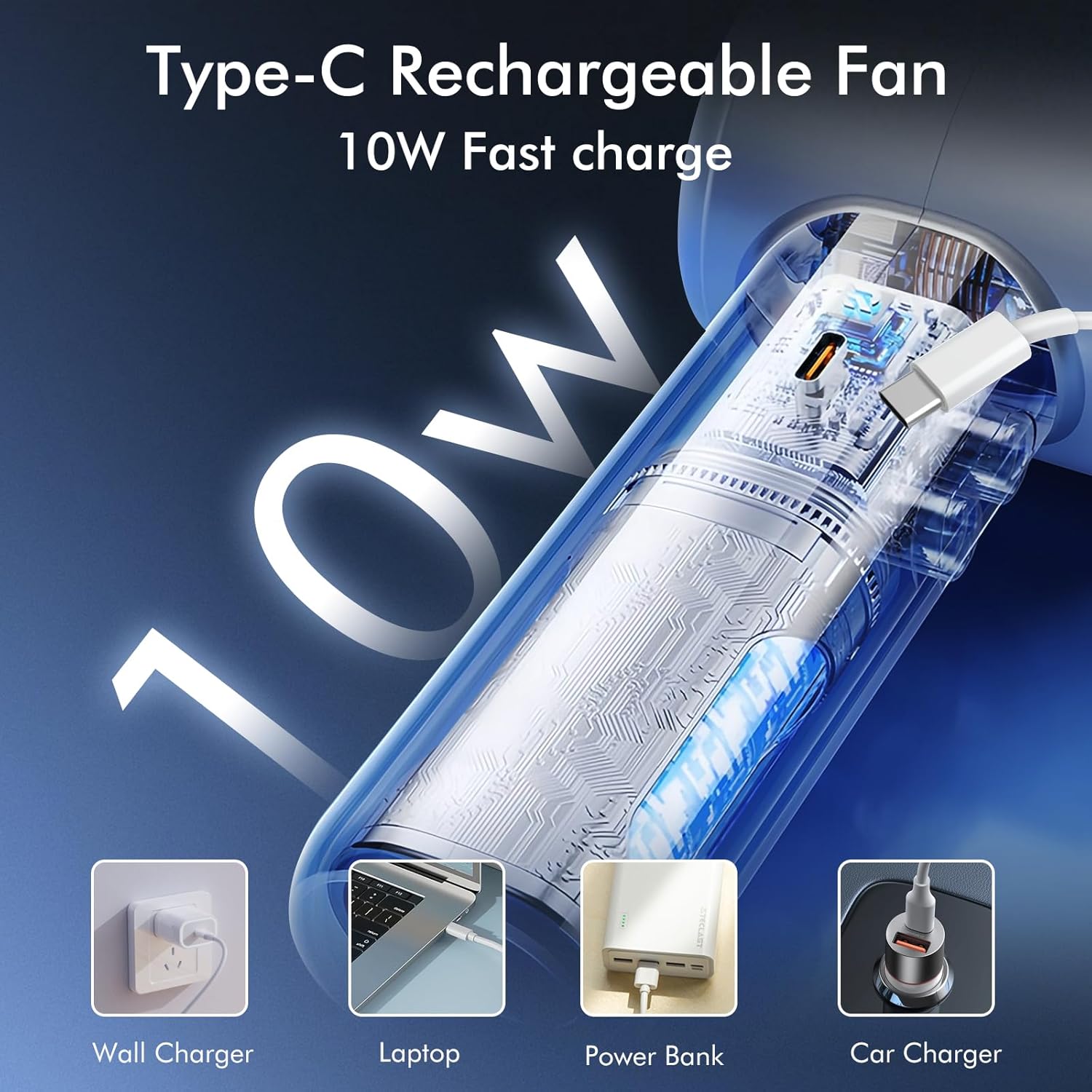 Portable Handheld Turbo Fan150 Speed Mini Fan