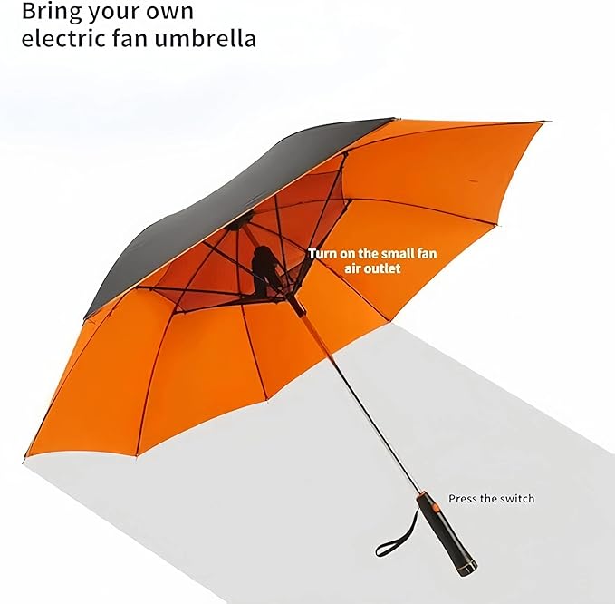 Parasol - Long Handle Umbrella with Fan