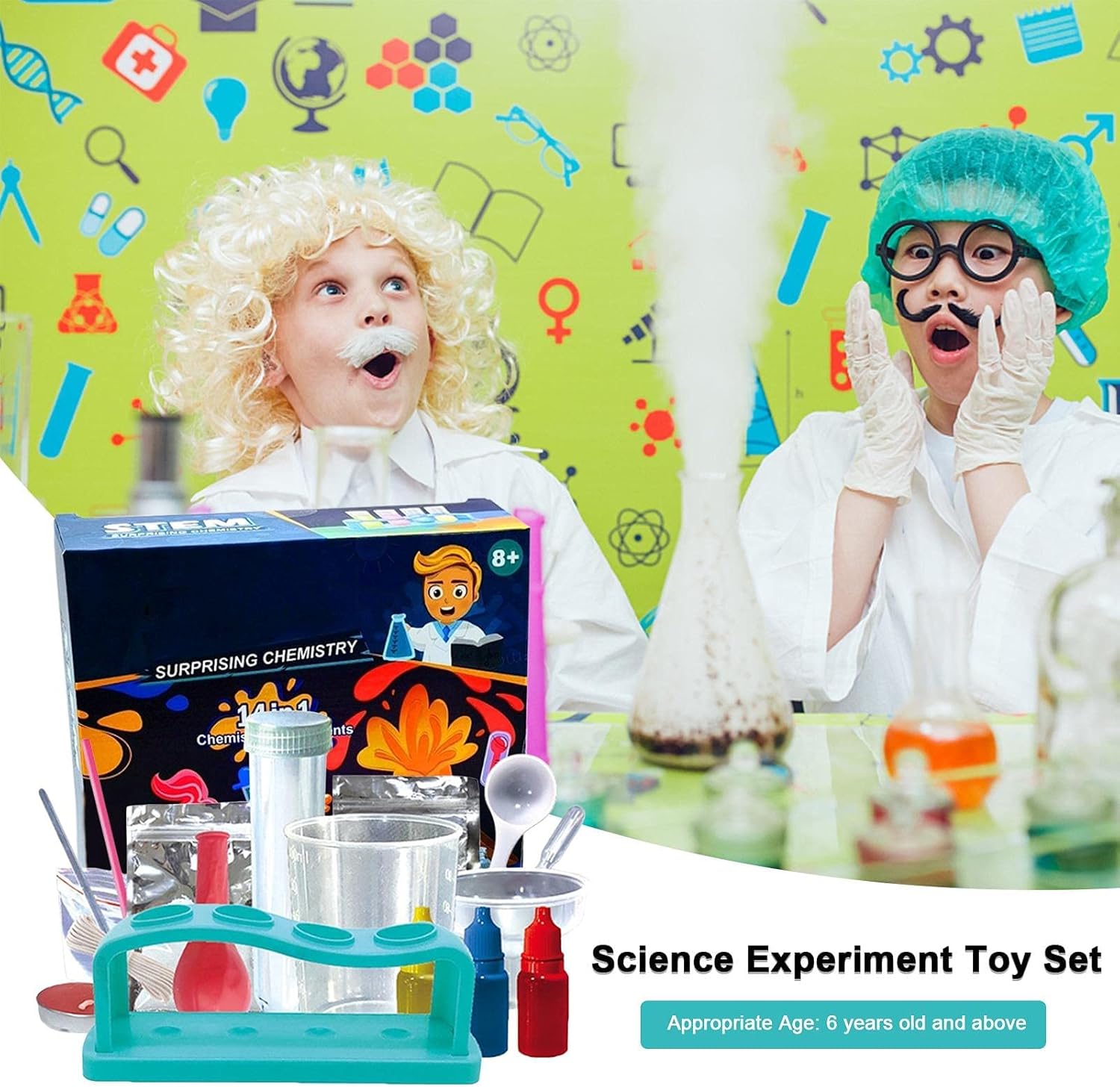 14 in 1 Chemical Experiment - STEM Surprising Chemistry - Interactive Science Kit for Ages 8+