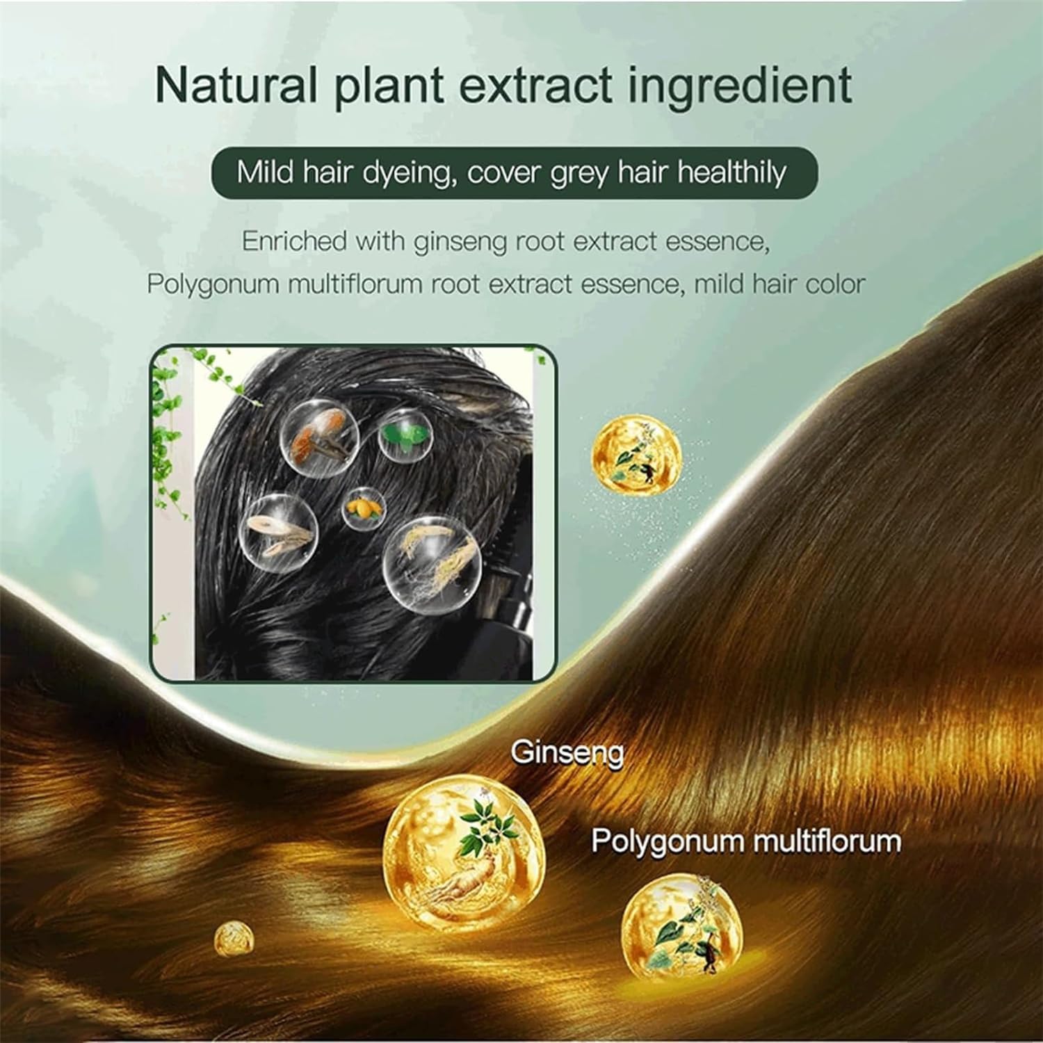 Natural Fruit Hair Dye for Men and Women All Hair Types (Black)