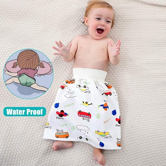Diaper Skirts/Shorts for Potty Training- Waterproof Bed Clothes for Baby
