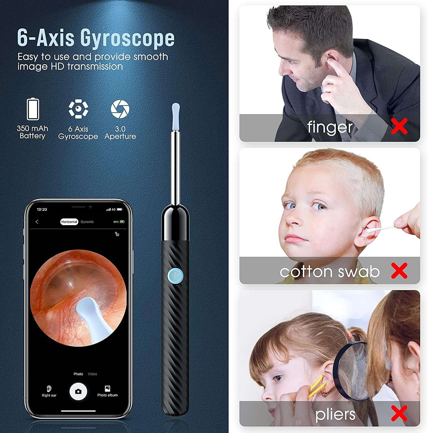 Wireless Ear Wax Removal Kit with Camera & Light