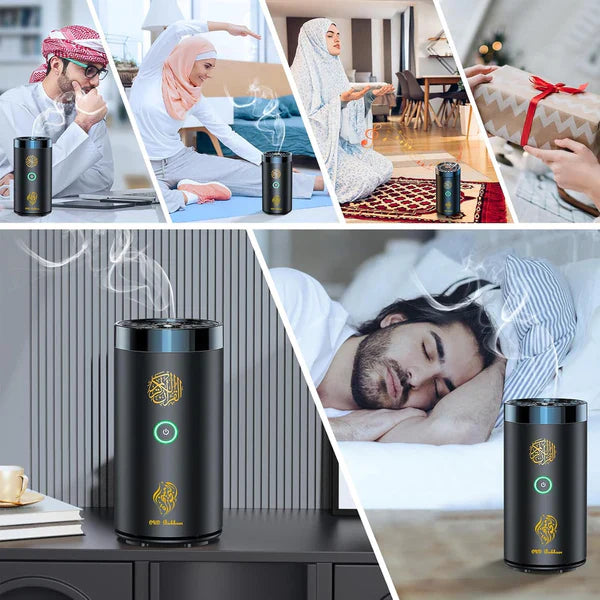 Electric Bakhoor Incense Burner & Diffuser with Speaker