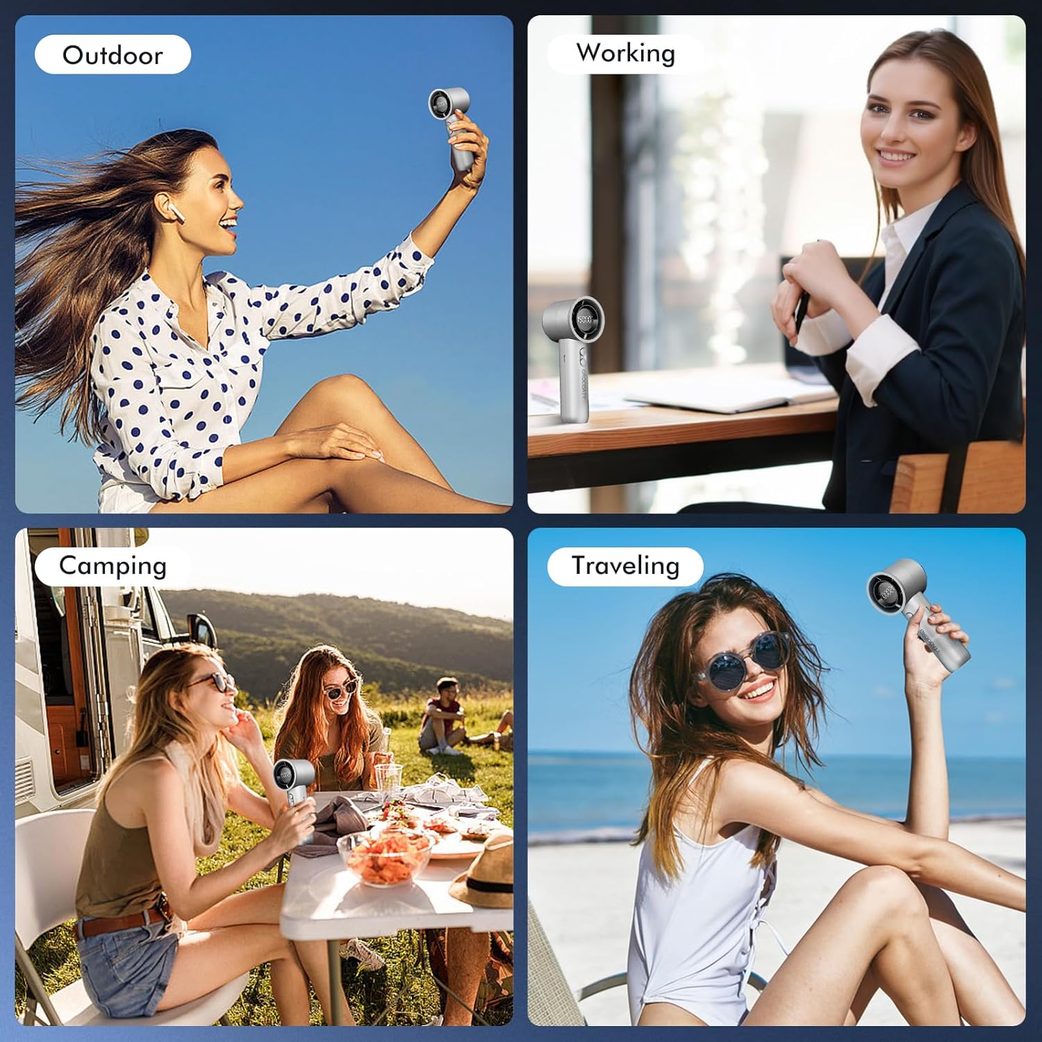 Portable Handheld Turbo Fan150 Speed Mini Fan