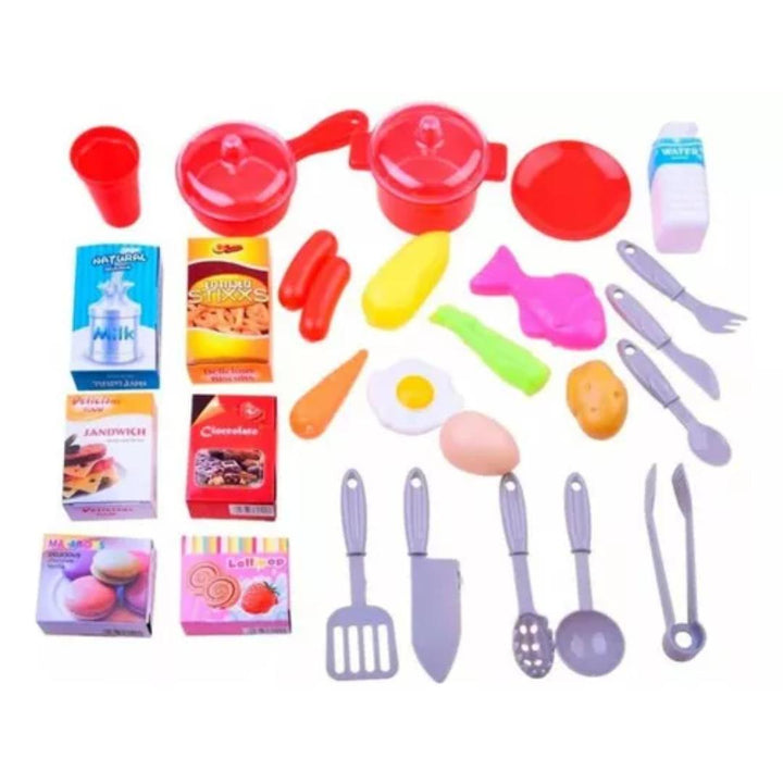 Children's Kitchen Play Set Water Oven Stove Refrigerator Sink with Fire Light And Sound Kitchen Kit for Kids