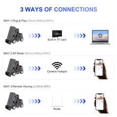 WiFi 3-in-1 Wireless Charging Stand with Hidden Camera