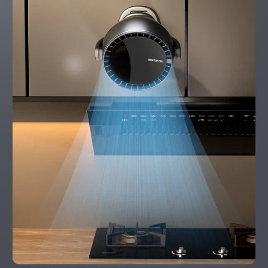 Portable bladeless fan with rechargeable battery and USB charging